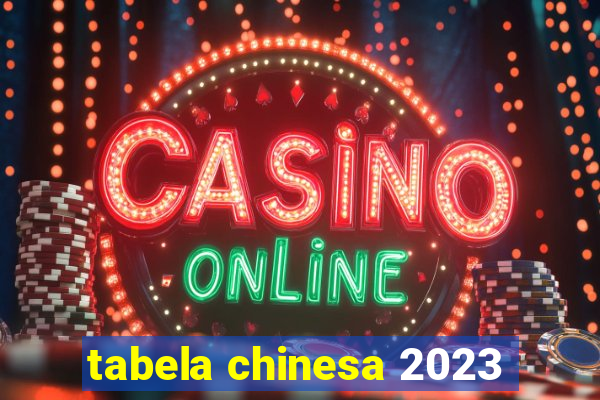 tabela chinesa 2023